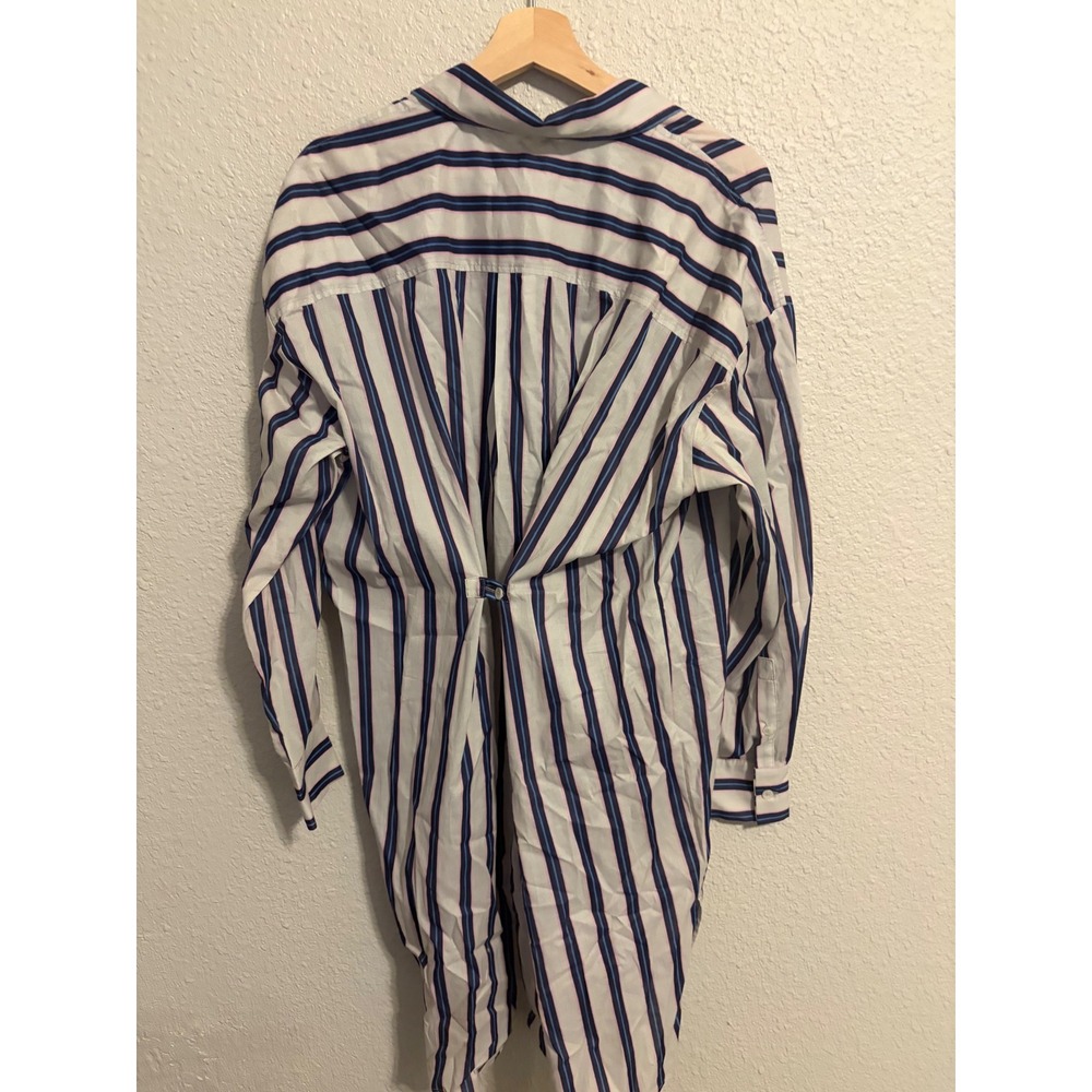 Isabel Marant Womens Striped Cinched Back Oversized Cotton Shirt Size 34
